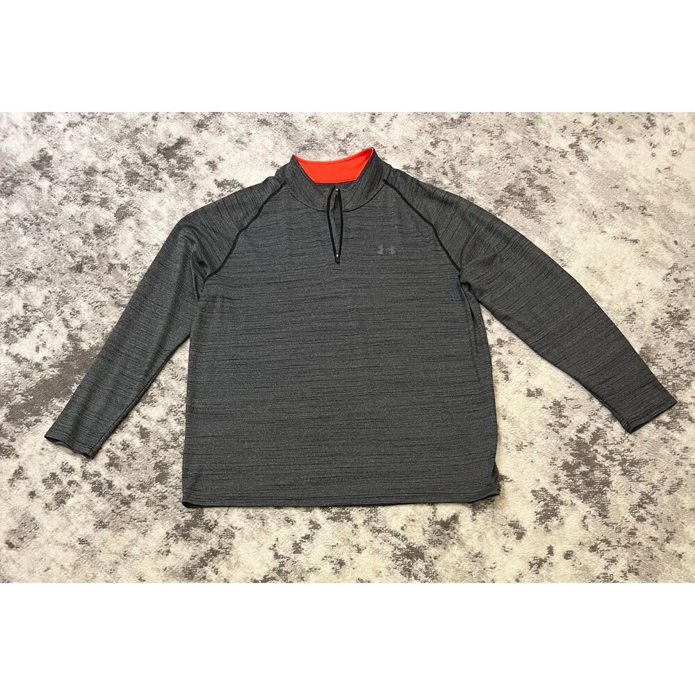 Under Armour Men's Tech 1/4-Zip Pullover Charcoal Gray Sz XXL